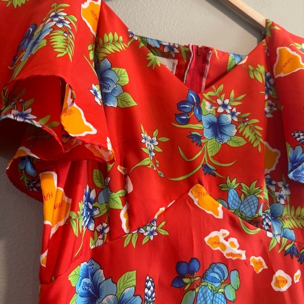Vintage Pomare Hawaii Babydoll Maxi Dress Tropical Beach Vacation Floral 8 - Picture 4 of 9